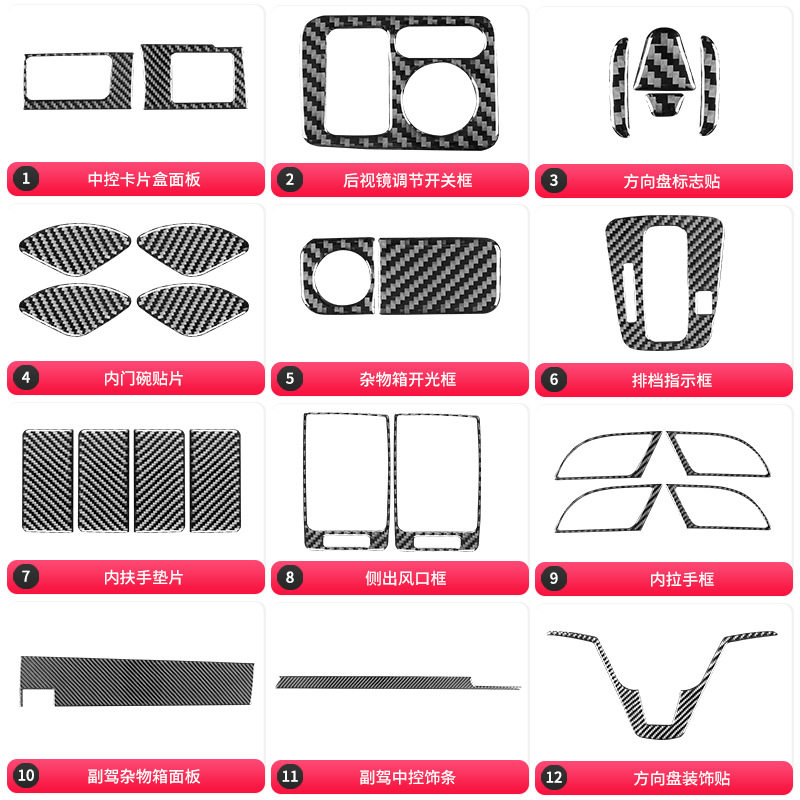 适用于本田07-11款CRV改装件碳纤