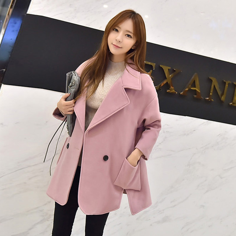 小香风呢子大衣外套女2026新款春季毛呢女中长款宽松显瘦薄外套短
