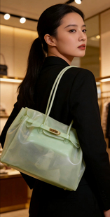 jellybirkin果冻包凯莉包2026夏季大容量铂金kiiikiii同款单肩包