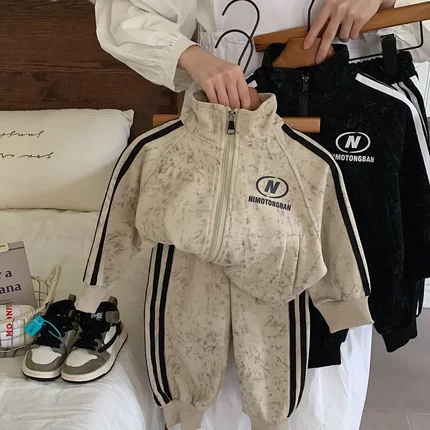 男童套装2025春季爆款韩版中小童运动服卫衣卫裤两件套痞帅宝宝潮