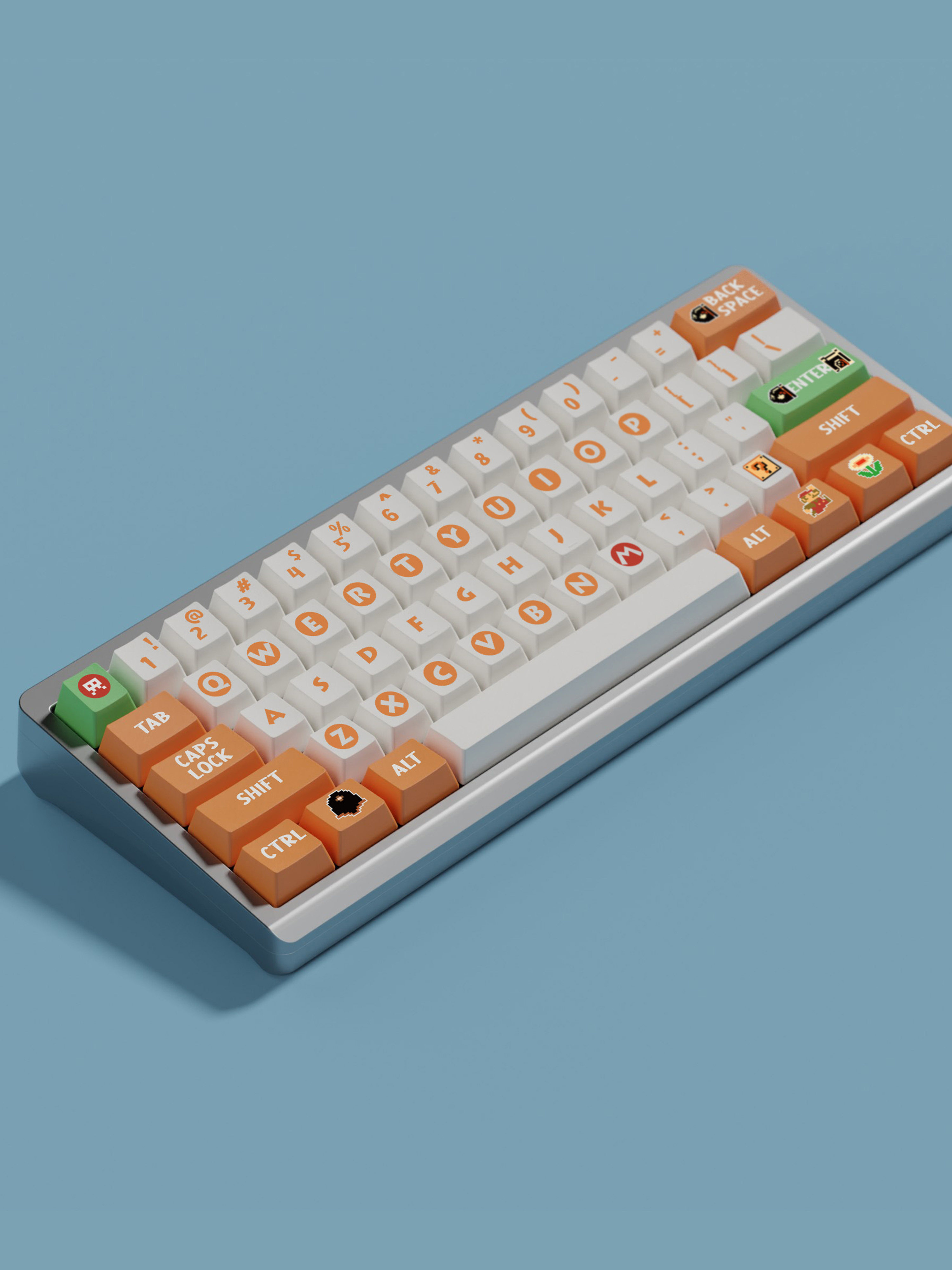 CUSTOMIZED KEYBOARD PBT SUBLIMATION ORIGINAL HEIGHT KEYCAP SPLIT SPACE - SUPER MARIO