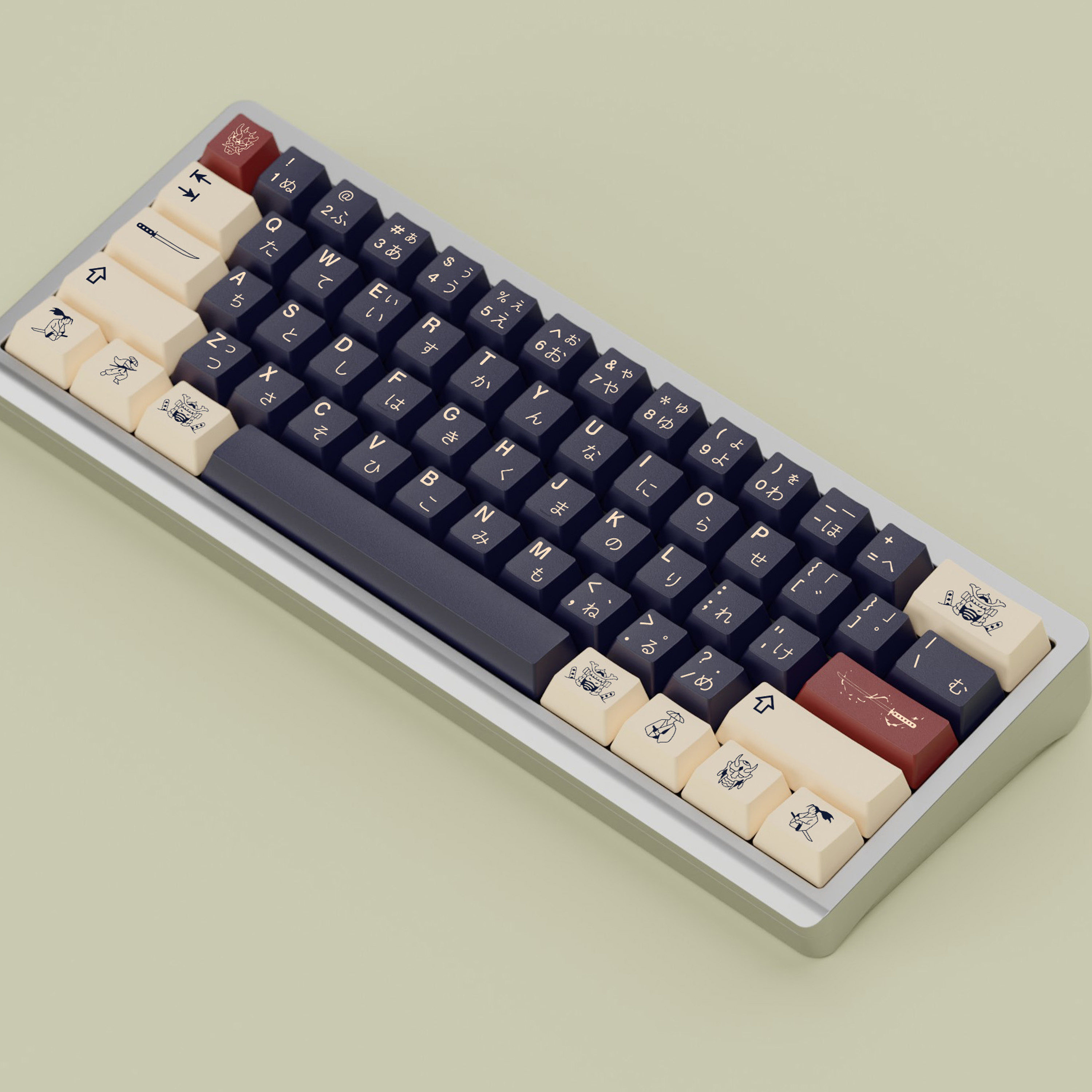 RONIN RNIN-CUSTOM KEYBOARD PBT SUBLIMATION ORIGINAL HEIGHT KEYCAP SPLIT SPACES