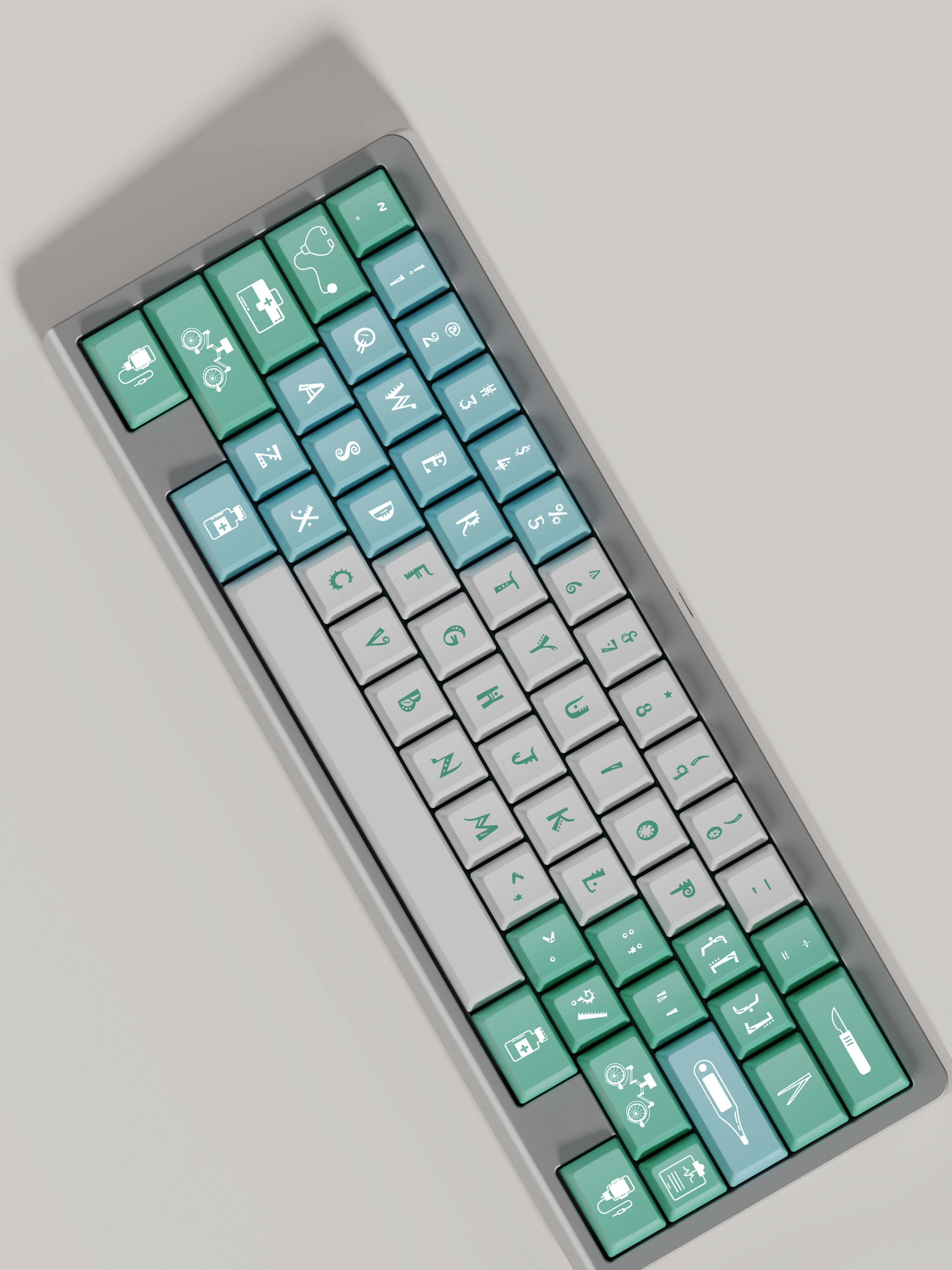 CUSTOMIZED KEYBOARD PBT SUBLIMATION ORIGINAL HEIGHT KEYCAP SPLIT SPACE - MEDICINE