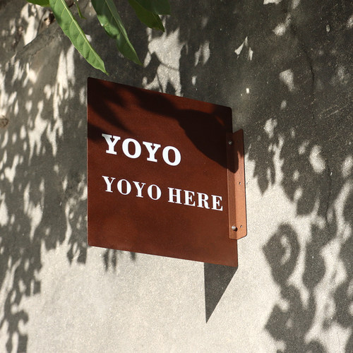 美式复古铁艺门牌广告牌
