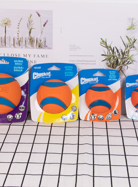 Petmate狗玩具球橡胶球漂浮训练用宠物球狗玩具弹球美国品牌