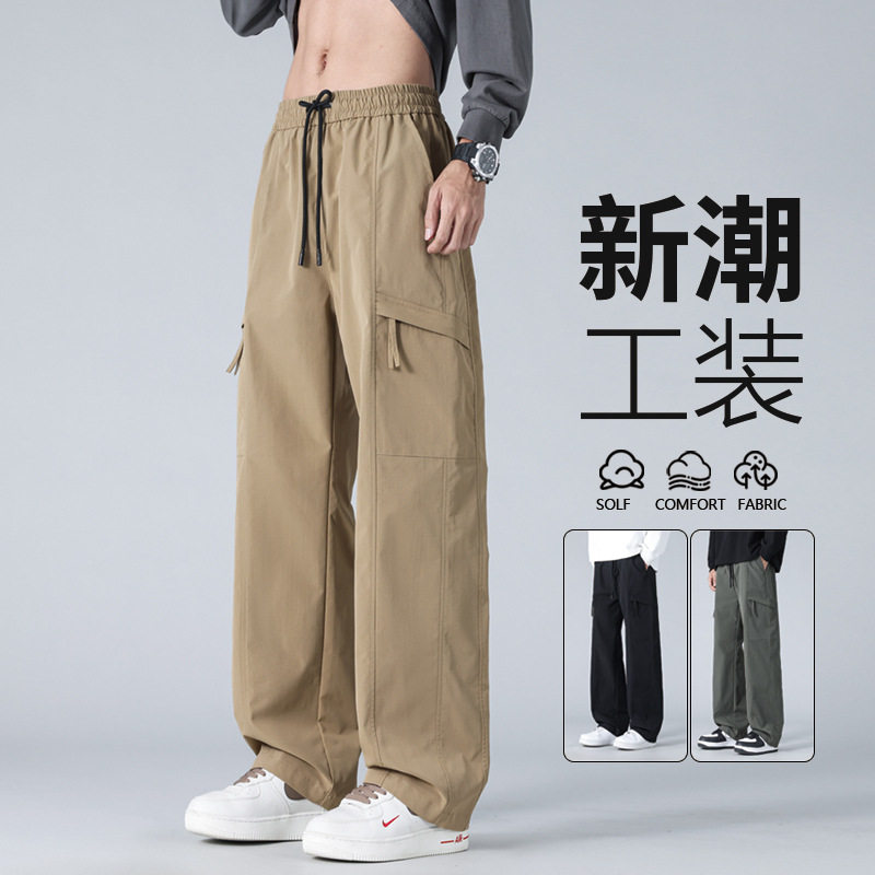 卓 唐狮bsija港仔文艺潮流前线高尔夫egou男裤子潮牌高级感痞帅风