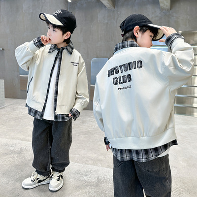 小资风范乔克叔叔童装官方旗舰店优乐酷嗒嘀嗒男童秋季外套痞帅风