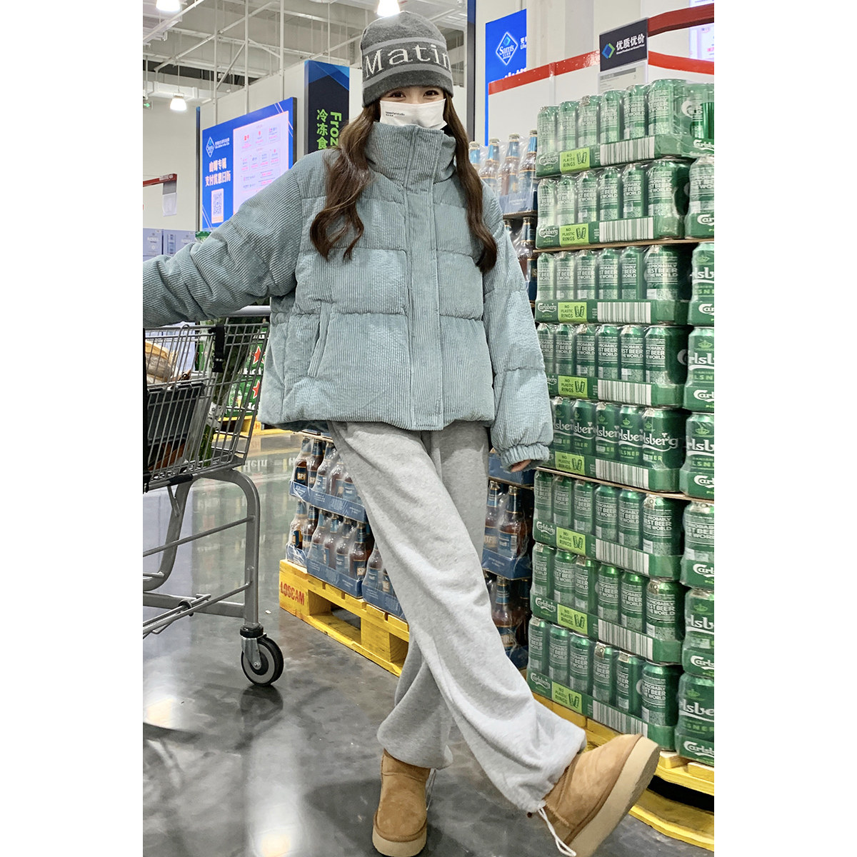 短款灯芯绒棉服8418-P190-K298,女装棉衣/棉服,2C231