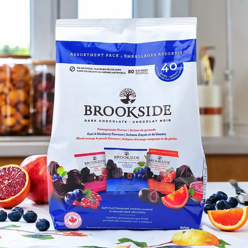 加拿大进口水果味黑巧克力糖果