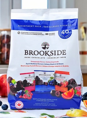 加拿大进口零食Brookside贝客诗蓝莓汁水果味夹心巧克力豆850g