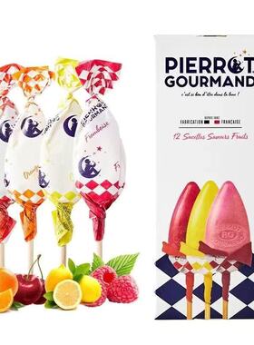 圣诞节法国进口倍乐果儿童棒棒糖157g锥形硬糖零食糖果12支盒装