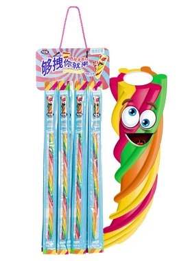 Fini菲尼拽拽糖西班牙零食水果味扭扭糖薯条同款彩虹酸酸糖软糖