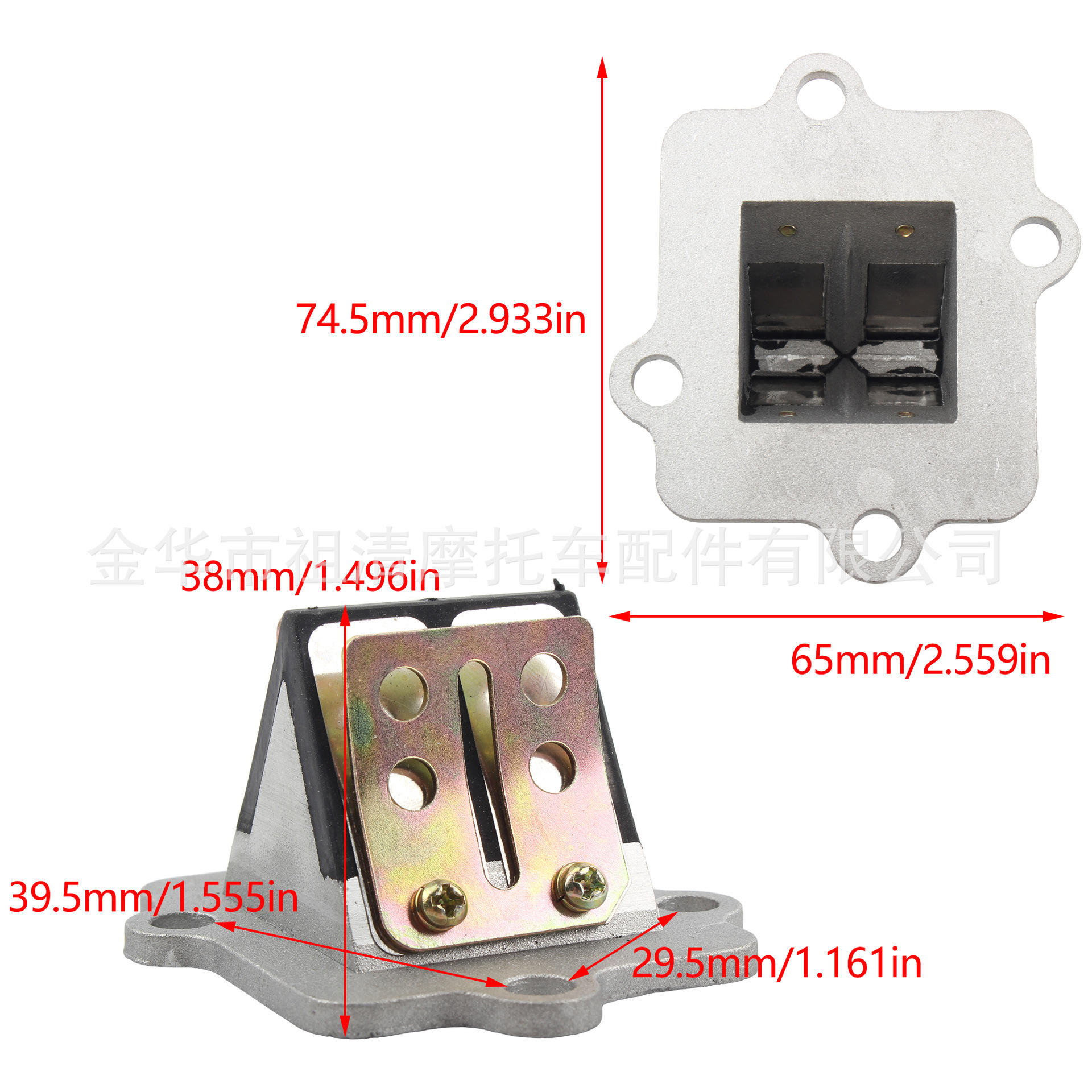 摩托车进气歧管适用Yamaha Jog50 CY50 CG50 1PE40QMB簧片阀改装