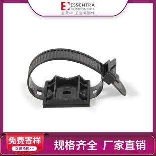 ESSENTRA益升华UL94尼龙扎带固定座螺钉/自粘式可调式UMS扎线带