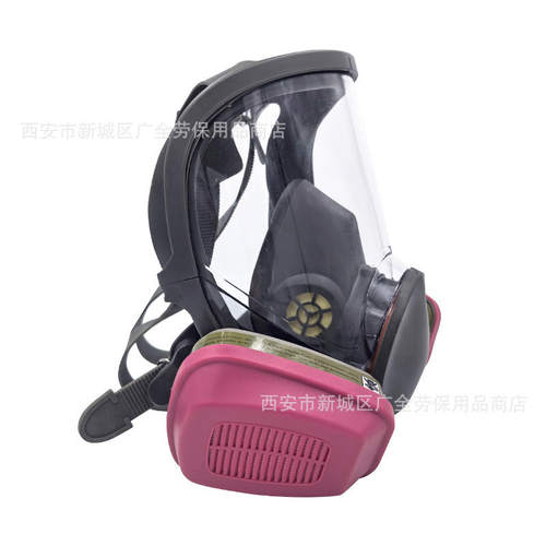 6800防毒面具大视野全面式60926 装修喷漆化工消防打磨有机滤毒盒