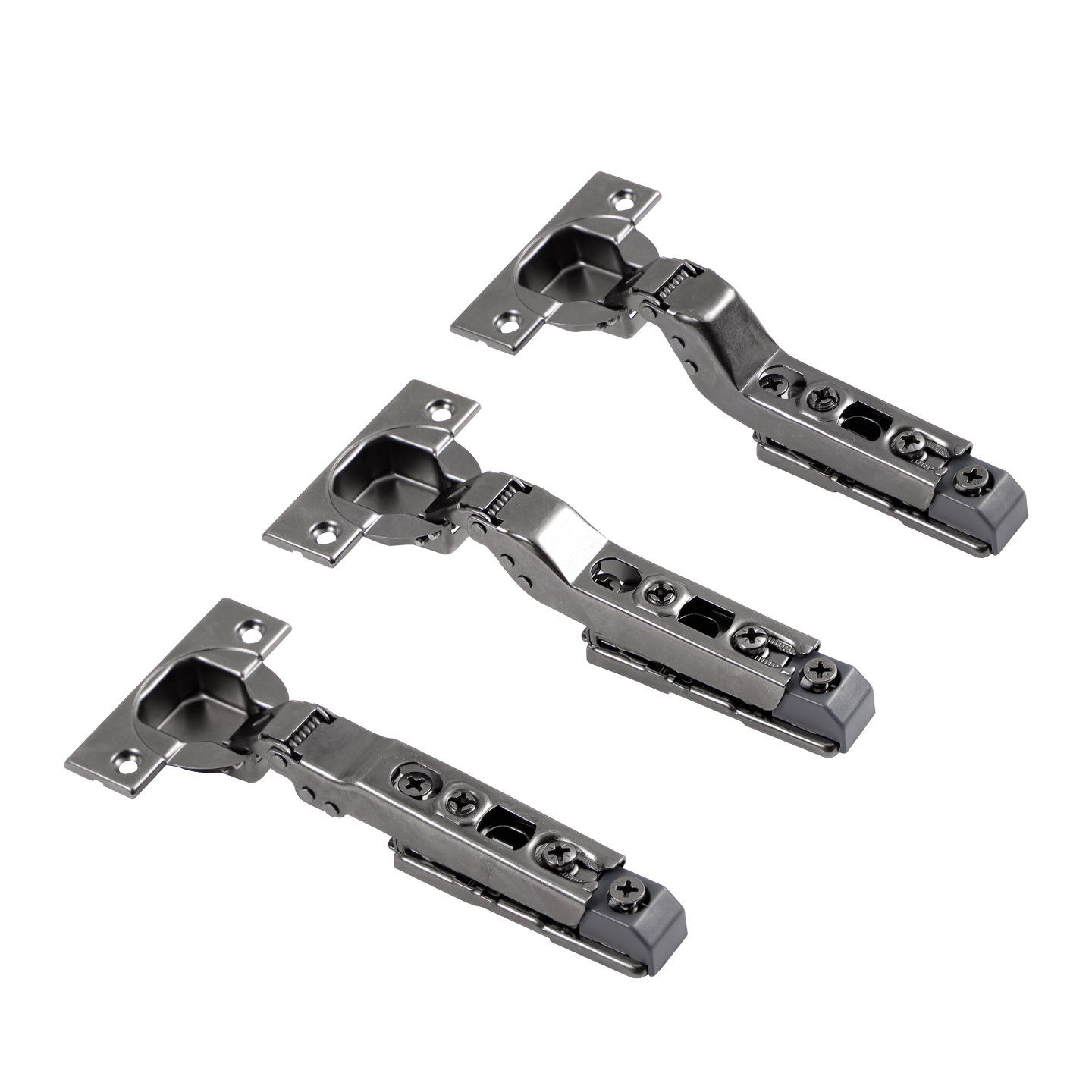 极简二段力一字铰链橱柜衣柜一体式快装缓冲合页五金配件折叠门铰