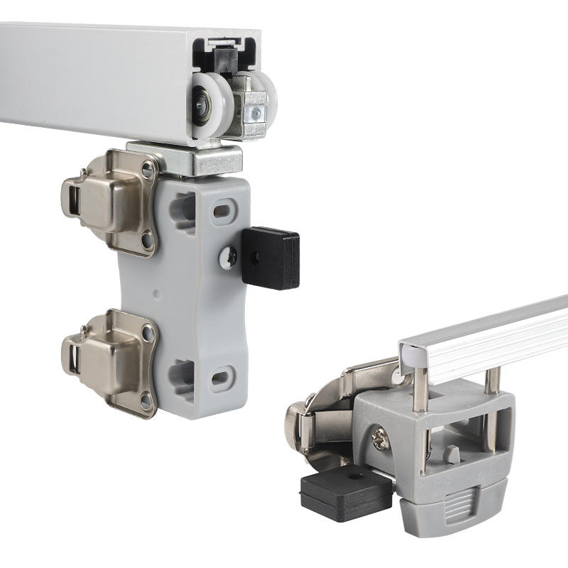 步入式衣柜折叠门配件 开放式衣帽间平移门左右推拉滑轮吊滑五金