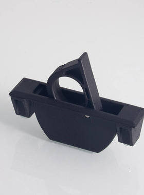 恒珠柜锁PL005-2黑色塑料半圆形拉手隐形暗拉手抽屉旋转拉手