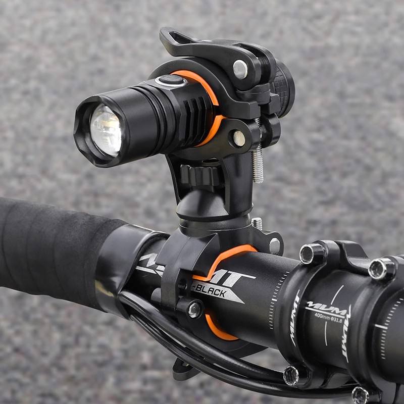 TOSUOD自行车前灯架夹手电筒架固定支架可旋转灯座骑行配件大全