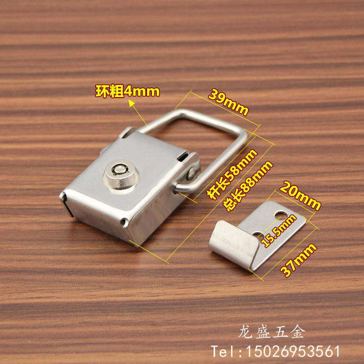 304不锈钢广告牌灯箱锁候车亭公交站台搭扣锁宣传栏锁扣LED灯箱锁