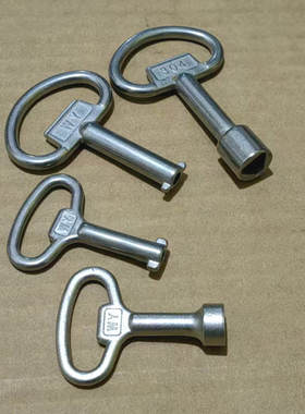 304不锈钢三角一字转舌锁钥匙 MS705内三角配电柜电表垃圾桶钥匙