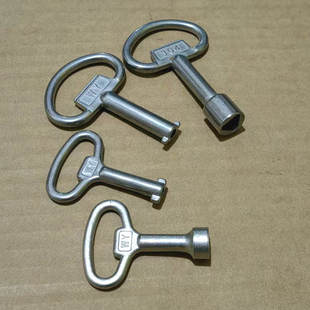 304不锈钢三角一字转舌锁钥匙 MS705内三角配电柜电表垃圾桶钥匙