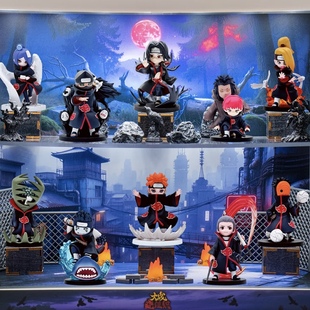 正版泡泡玛特火影忍者疾风传大战晓组织系列盲盒公仔摆件手办礼物