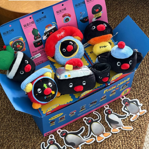 正版X11Pingu家居日记系列盲盒潮玩毛绒玩偶公仔周边送礼物摆件