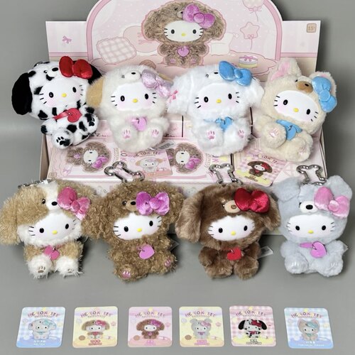 正版TOPTOYHello Kitty小狗派对系列毛绒盲盒挂饰赵露同款周边礼
