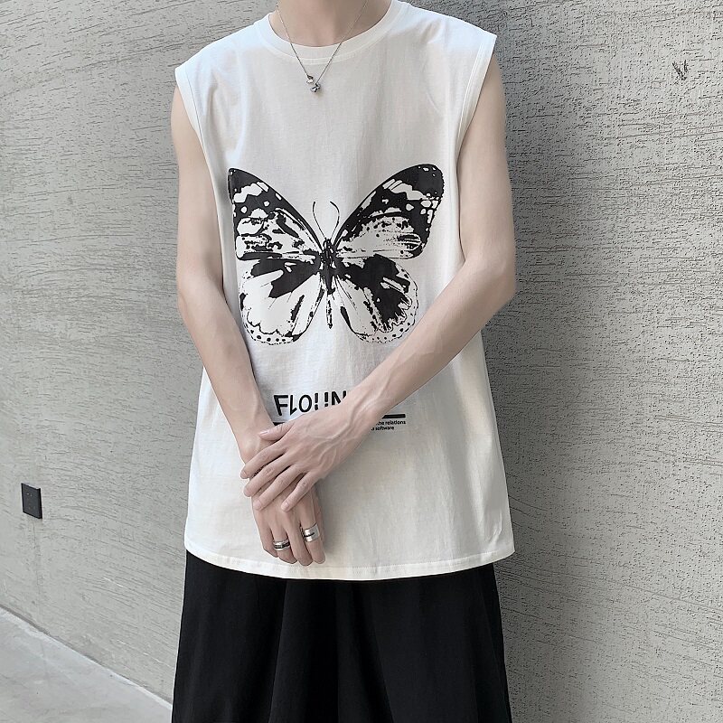 2021年夏季新款无袖背心T恤纯棉短袖T恤男A061-Bx,男装T恤,电商A061