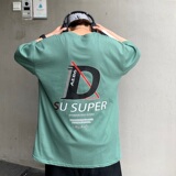 2021新款港风白色印花大码短袖T恤男A061-T3007，男装T恤，电商A061