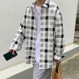 2021春款港风深格宽松休闲衬衣长袖衬衫B275-C9009，男装衬衫，电商A061