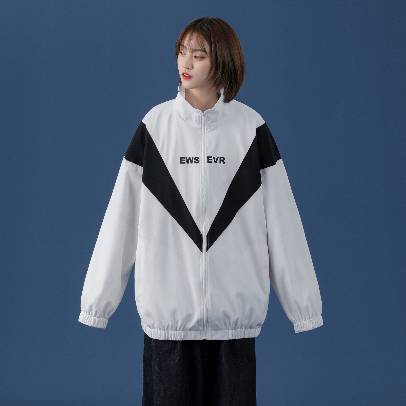 2021新款蓝墙白色大码男士春款夹克A061-XJ,男装夹克,电商A061