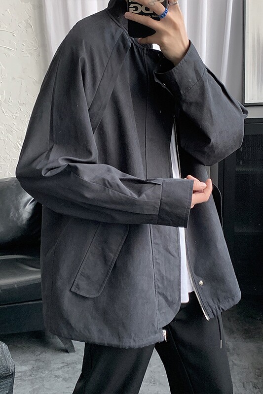 2021新款短句咖啡色男士大码春款夹克A061-XJK3018-P65AAA,男装夹克,电商A061
