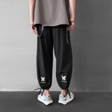 2021春款双色宽松束脚印花秋季休闲裤A061-K1561-P45限价68，男装休闲裤，电商A061