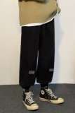 2021新款港风灯芯绒黑色宽松休闲运动裤A061-K1885-P50，男装休闲裤，电商A061