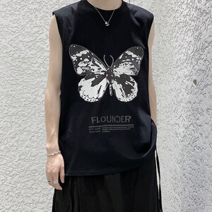 2021年夏季新款无袖背心T恤纯棉短袖T恤男A061-Bx图片