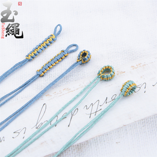 金线平结拉圈手工编织绳加金diy活动拉环绑吊坠手链项链配件材料