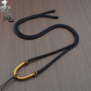 3mm粗款手工编织八股编绳翡翠黄金吊坠挂绳如意线挂脖绳子项链绳