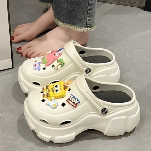 增高厚底8.0cm洞洞鞋女