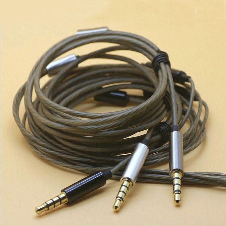 带麦耳机线 DIY耳机线 高品质裸铜线芯 C5款升级维修耳机线材配件