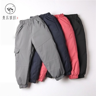 素衣彼时秋冬儿童休闲羽绒裤服装裁剪图1:1男女童羽绒棉裤纸样板