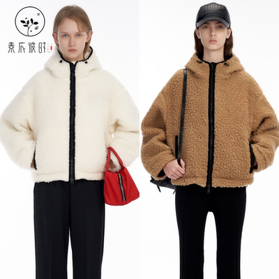 素衣彼时箱型羊羔绒外套裁剪样板