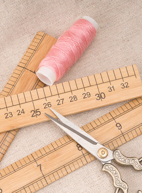 一市尺竹尺子服装专用裁缝竹尺测量裁剪衣布衣服公分刻度直尺工具