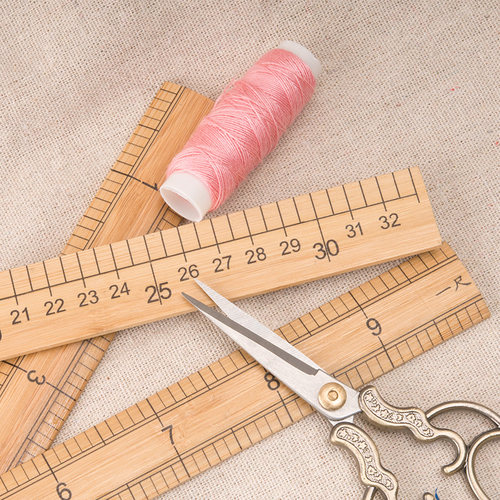 一市尺竹尺子服装专用裁缝竹尺测量裁剪衣布衣服公分刻度直尺工具