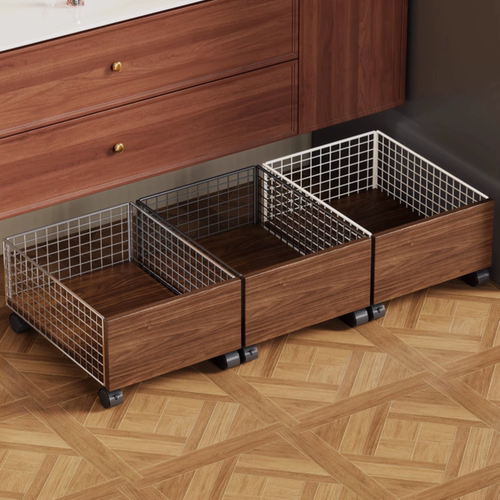 浴室柜下脏衣篓大容量带轮可移动