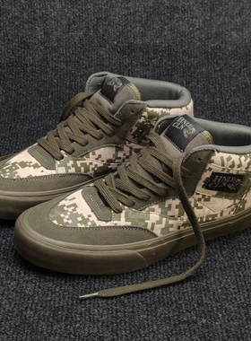 余文乐同款滑板鞋Half Cab联名Wtaps军绿色迷彩工装休闲鞋