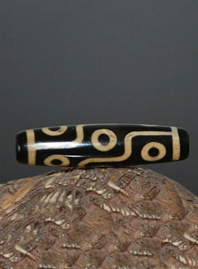 西藏天然天珠风化纹高油九眼天珠吊坠精选项链男女锁骨链原创