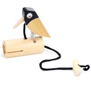 啄木鸟响筒音效乐器奥尔夫打击乐器啄木鸟梆子拉绳幼儿园鸟鸣器