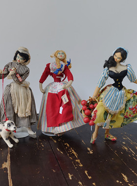 西洋古董西班牙古董娃娃50年代LAYNA全手工少见精致中古玩具27cm